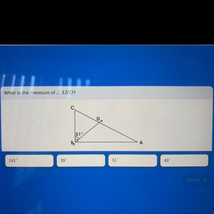 What is the measure of ABD?-example-1