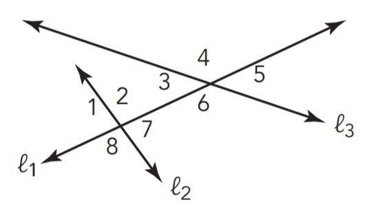 Use the numbered angles in the diagram to answer the question. Which angles are congruent-example-1