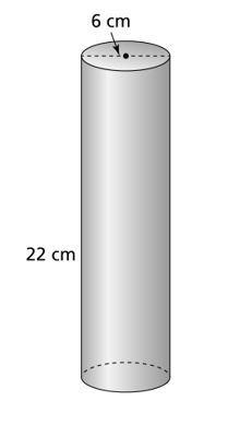 Find the volume of the cylinder. Use 3.14 for π. Round your answers to the nearest-example-1