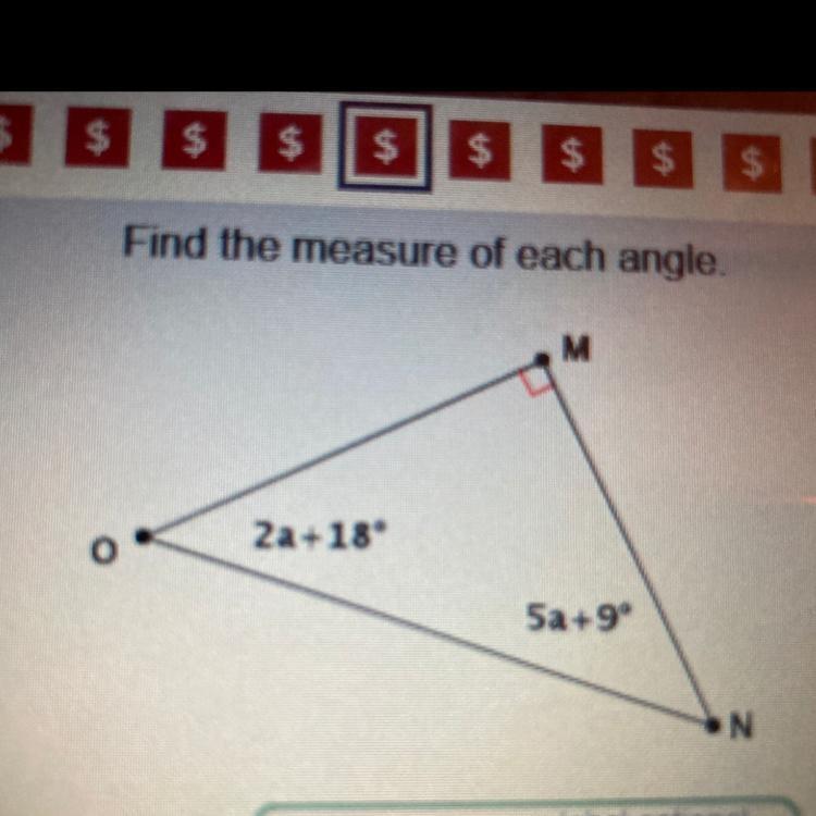 Find the measure of each angle-example-1