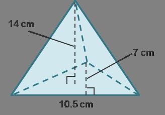 The formula for the volume of a pyramid is V = 1/3 Bh. What can be concluded about-example-1