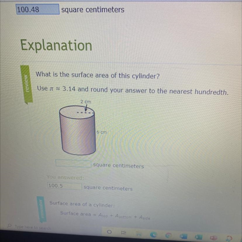 How is the answer 100.48 ?? Someone explain I'm confused-example-1