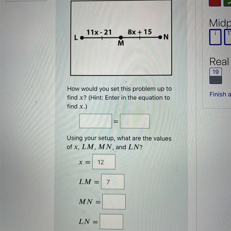 How to solve for LN and what are the variables-example-1