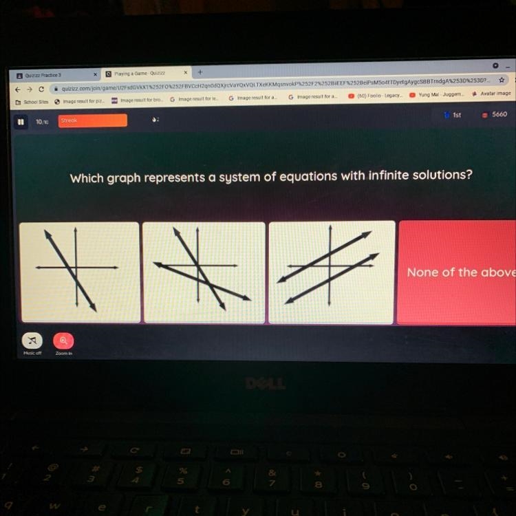 Which graph represents a system of equations with infinite solutions? t None of the-example-1