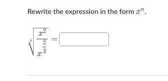 Rewrite the expression in the form x^n Thank You-example-1