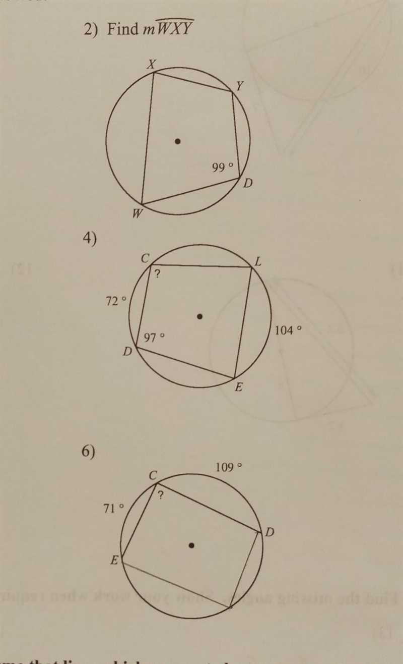 NO LINKS!! PART 2a. Find the measure of the arc or angle indicated.​-example-1