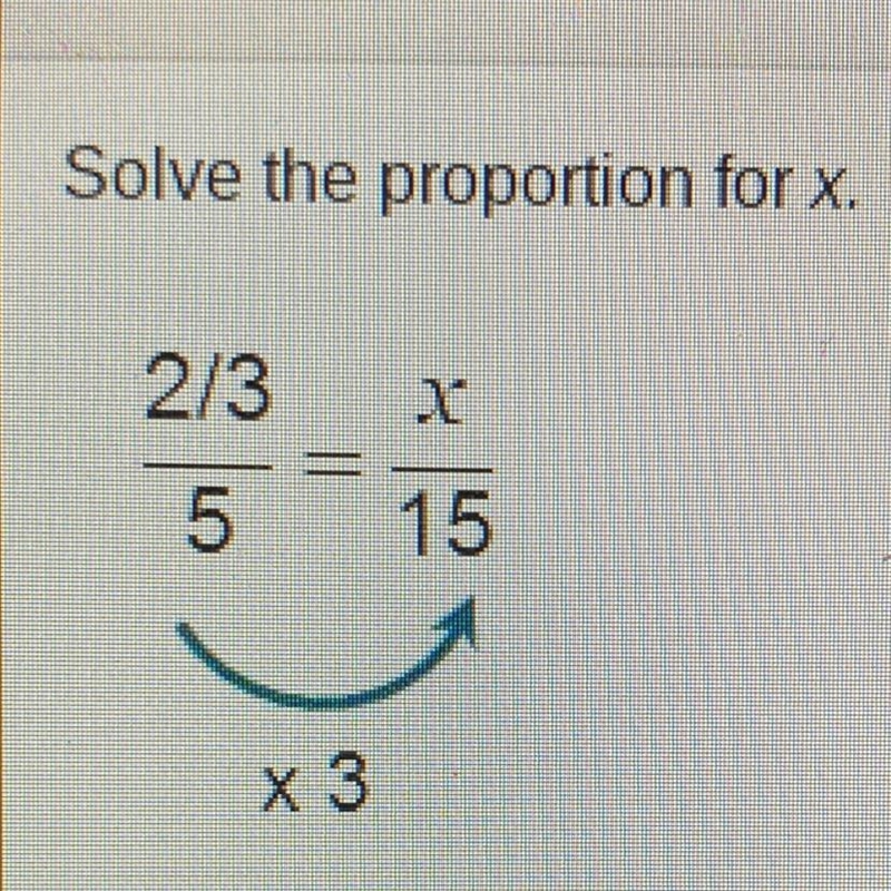 Solve the proportion for X. O x=2 O x= 3 O x=5 Ox= 10-example-1