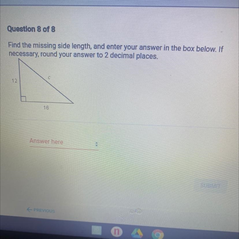 Find the missing side length, and enter your answer in the box below. If necessary-example-1