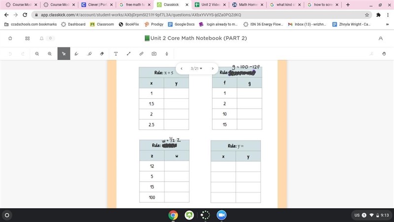 Whats the answers to these tables-example-1