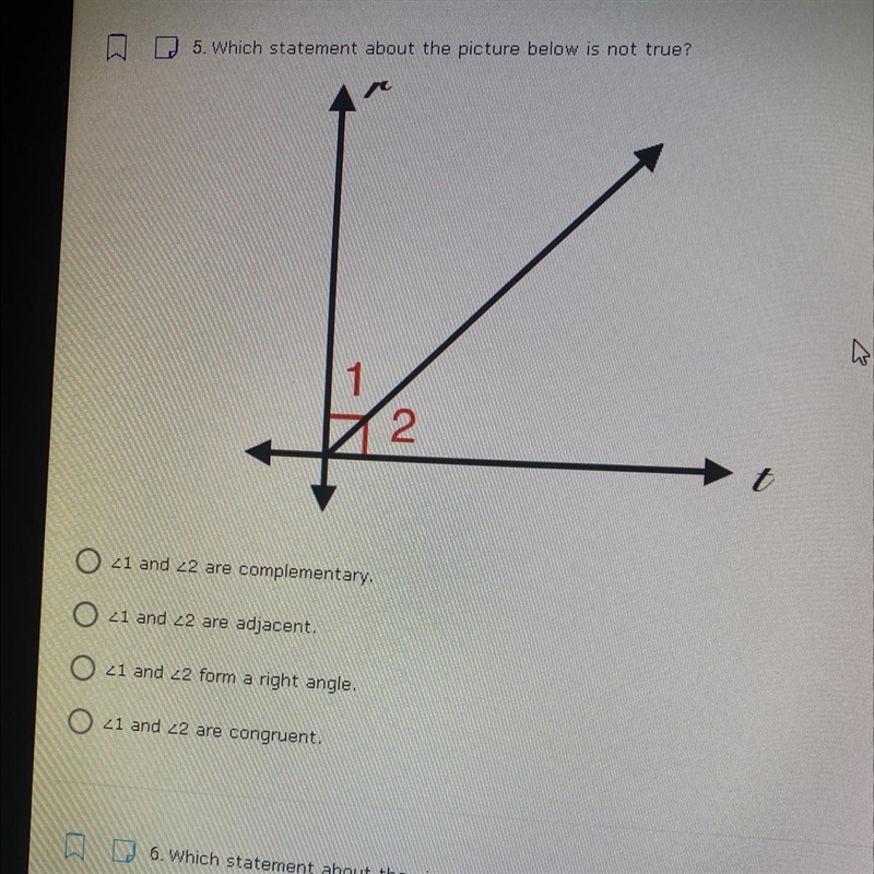 Which statement is not true? Help ASAP! Thanks!!-example-1