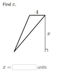 The triangle shown below has an area of 16 units^2-example-1