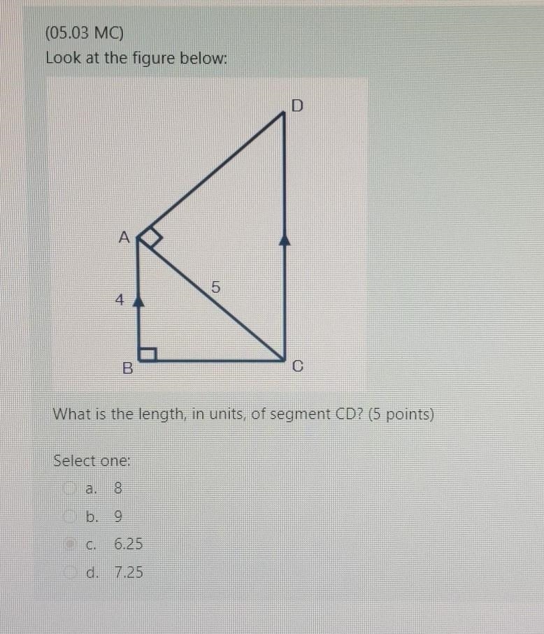 What is the length, in units, of CD. As you can see in the image I already got it-example-1