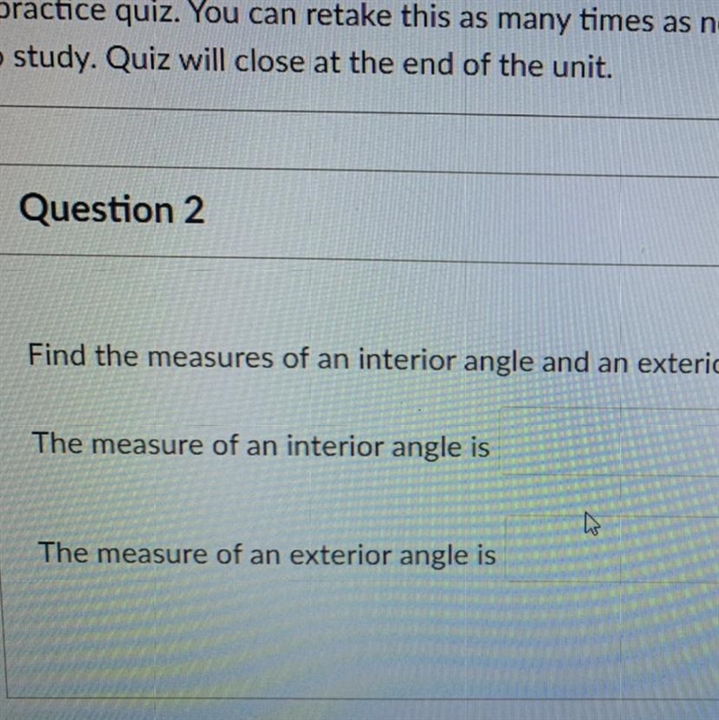 Find the measure of an interior angle and exterior angle of a regular 24gon-example-1