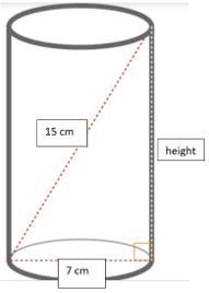 Use what you learned about Pythagorean Theorem to find the height of the cylinder-example-1