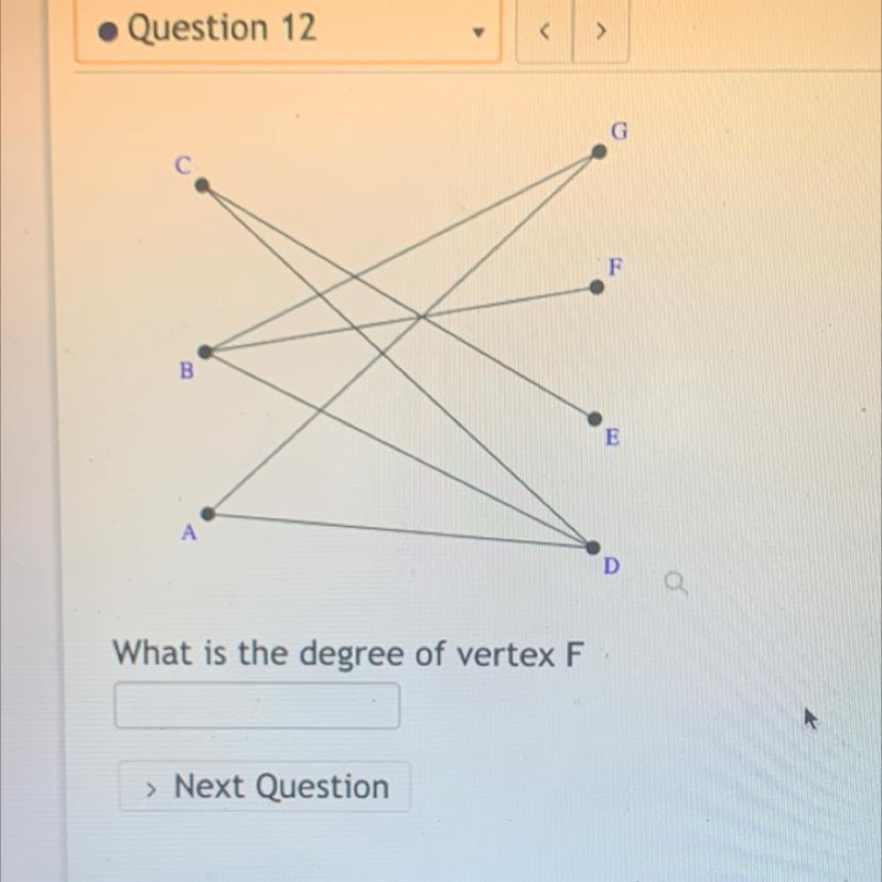 What is the degree of vertex F-example-1