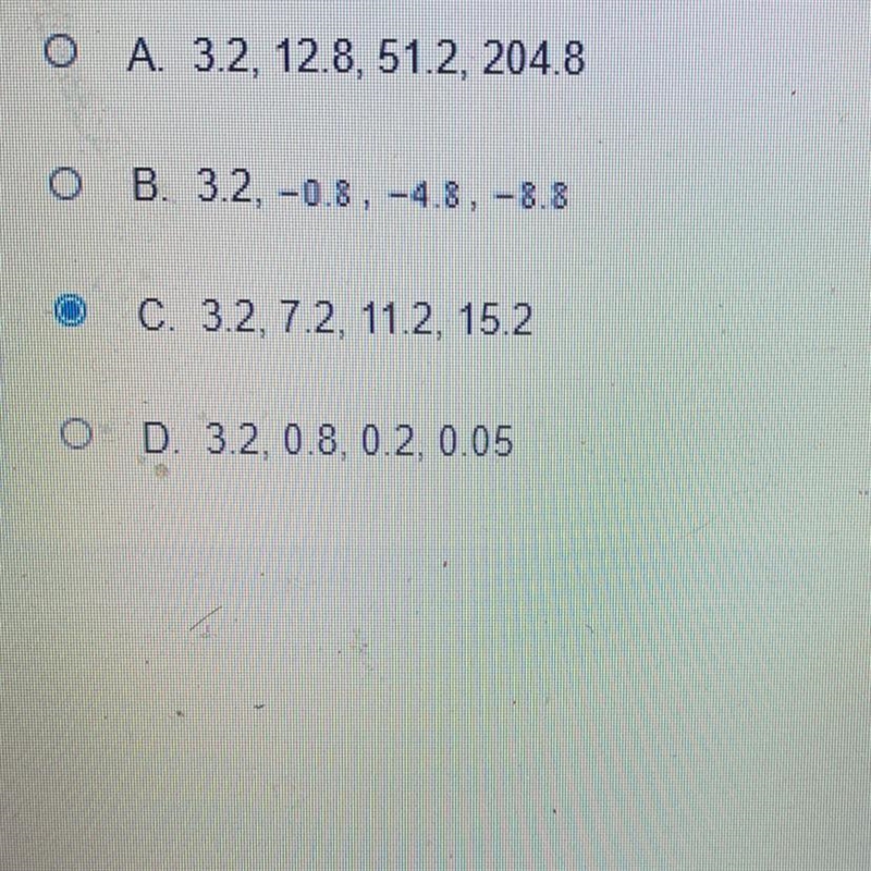 What are the first four terms of a geometric sequence if its common ratio is 4 and-example-1