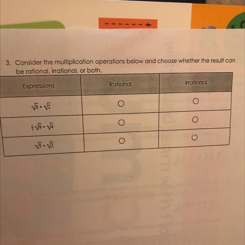 3. Consider the multiplication operations below and choose whether the result can-example-1