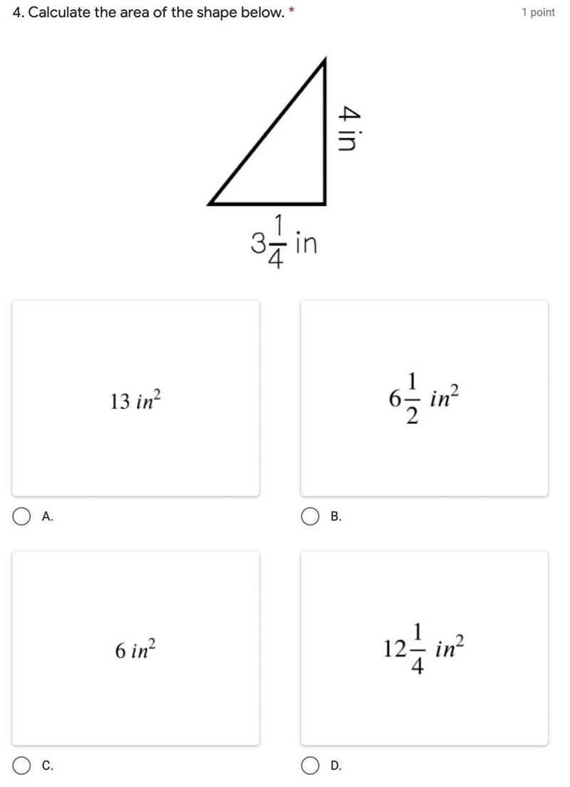 Calculate the area of the shape below.-example-1