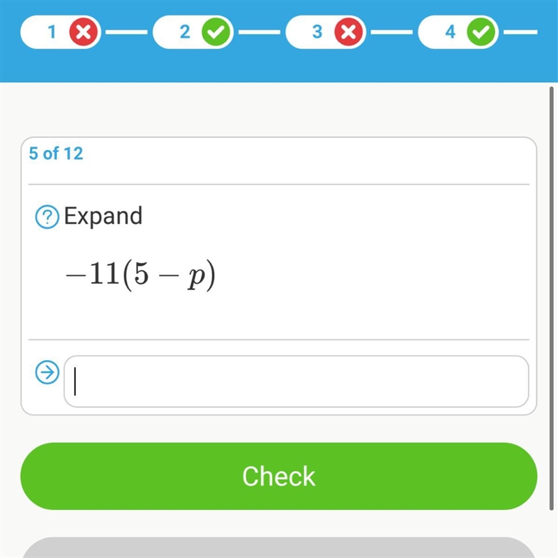 Expand -11￼(5-p) can someone answer that please-example-1