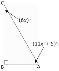 The angle measures of a triangle are shown in the diagram below. What is the value-example-1