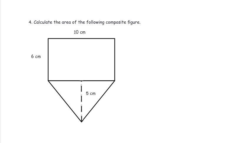 Calculate the area of the following composite figure.-example-1