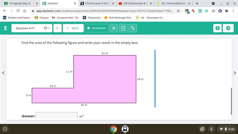 Find the area of the following figure and write your result in the empty box. ​ ​-example-1