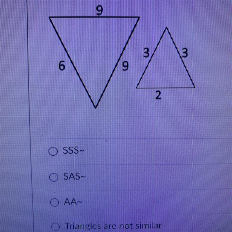 Why are these triangles similar?-example-1