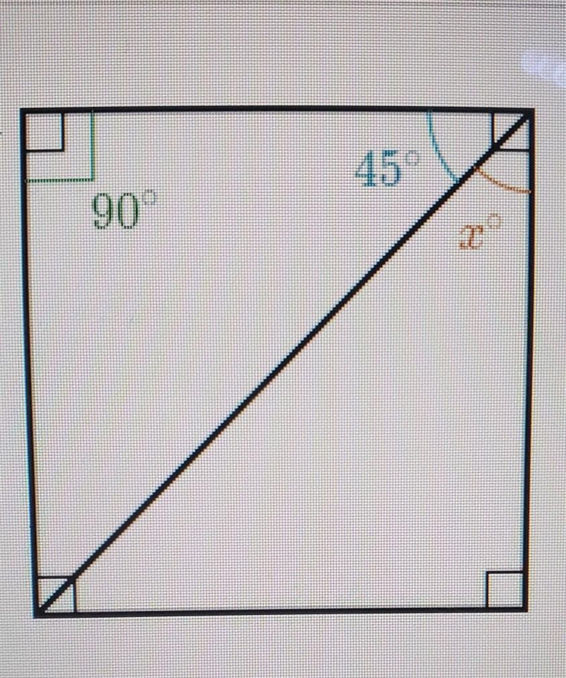 What does the Angle X =​-example-1