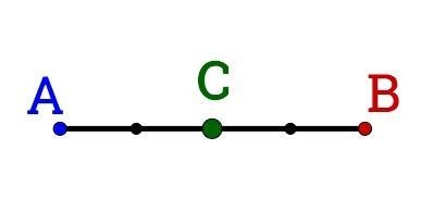 Find the ratio created when AB is partitioned by C. Write your ratio with a, : and-example-1