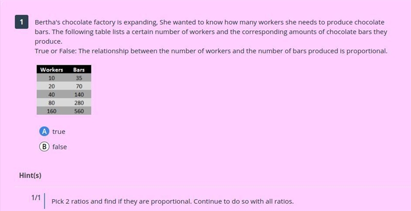 True or false: the relationship between the number of workers and the number of bars-example-1