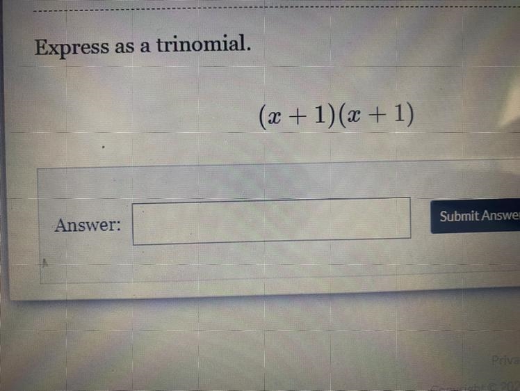 Express as a trinomial.-example-1