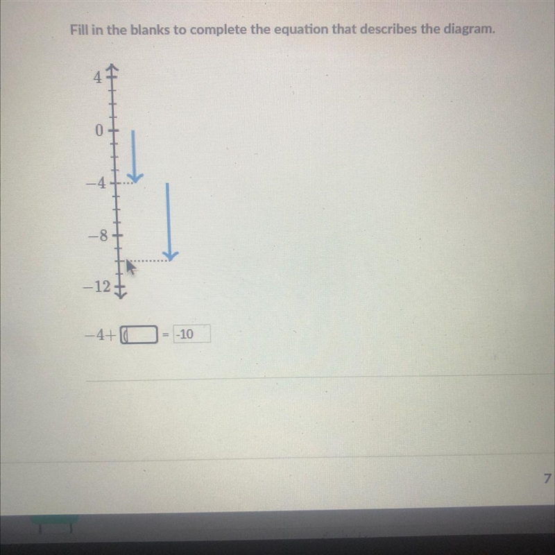 Pls help I put -4+(-6)=-10 and it said it was close but not ittttt helpppp-example-1