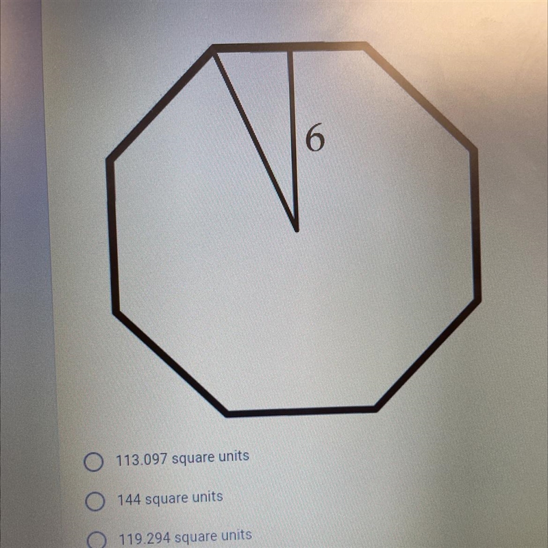 Find the area of the regular octagon-example-1