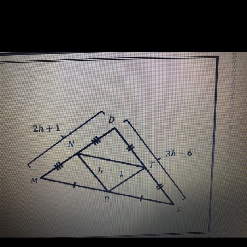 Determine the values of h and k. Show your work.-example-1