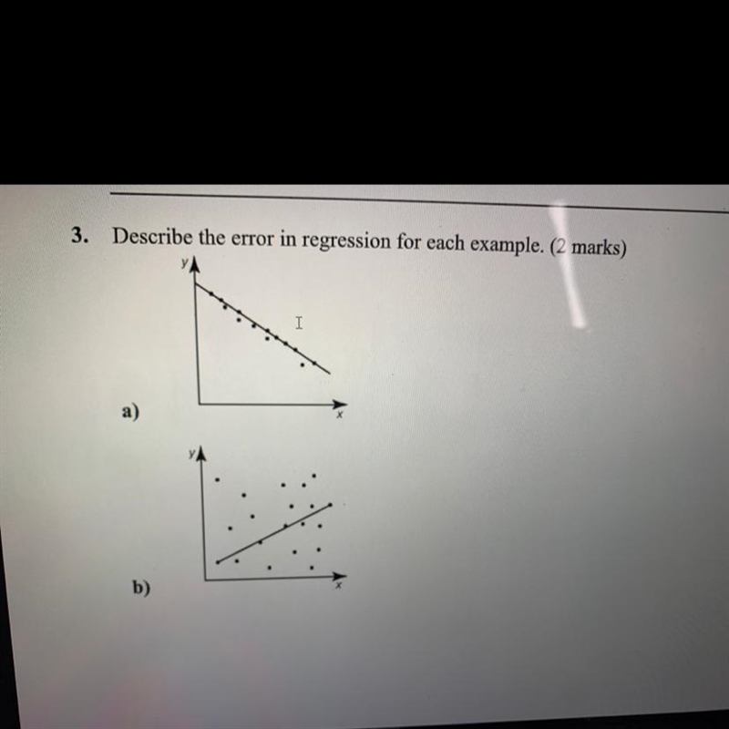 Describe the error of regression for each example l.-example-1