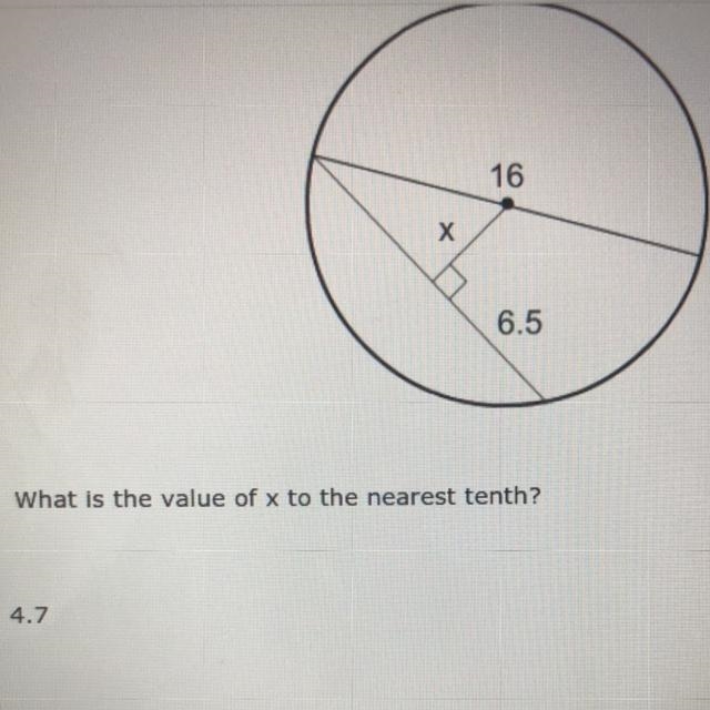 What is the value of x to the nearest tenth ?-example-1