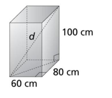 What is the length of the diagonal (d) of the prism? Round to the nearest tenths if-example-1