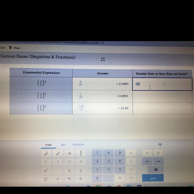 Greater than or less than the base?-example-1