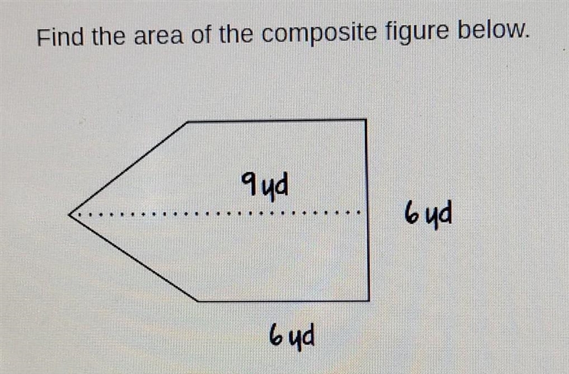 Find there area of the composite figure below​-example-1