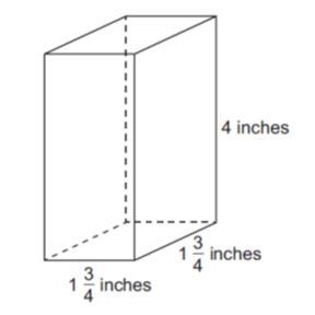 What is the volume, in inches, of this container? V = lwh-example-1