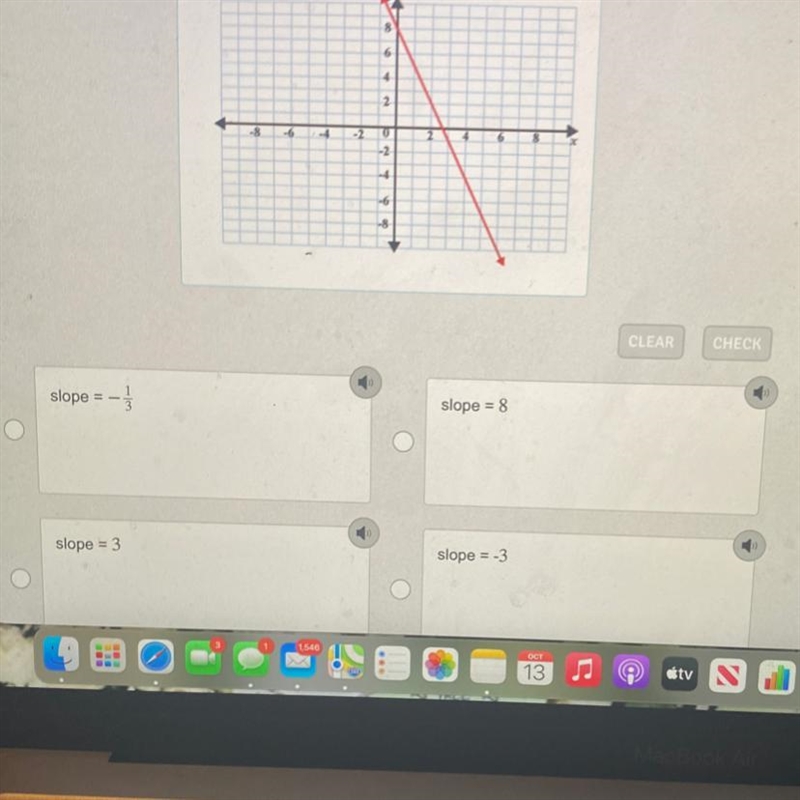 What is the slope of the line shown?-example-1