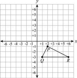 Triangle PQR will be rotated 90° counterclockwise about the origin. What will be the-example-1