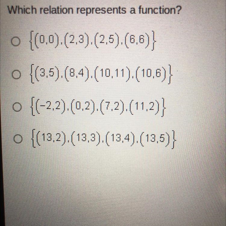 Which relation represents a function ?-example-1