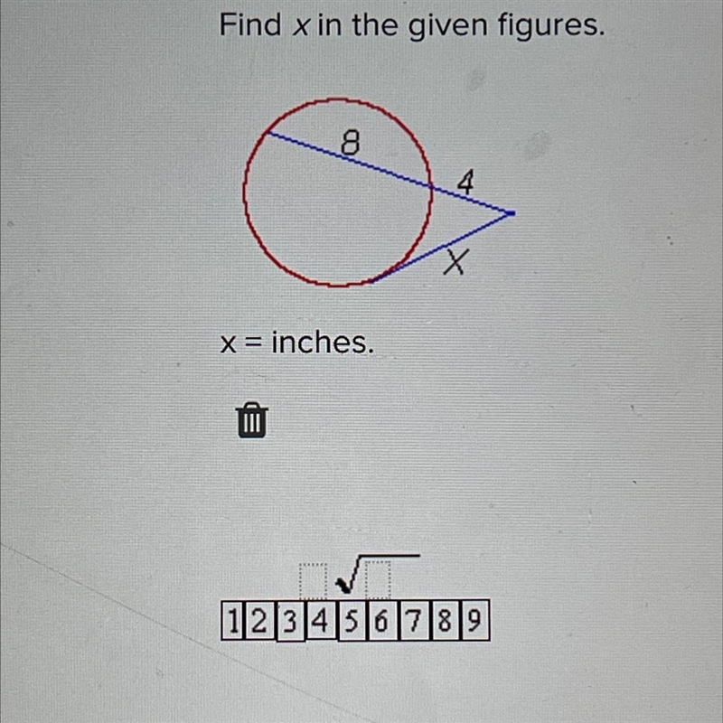 Find X in the given figures-example-1