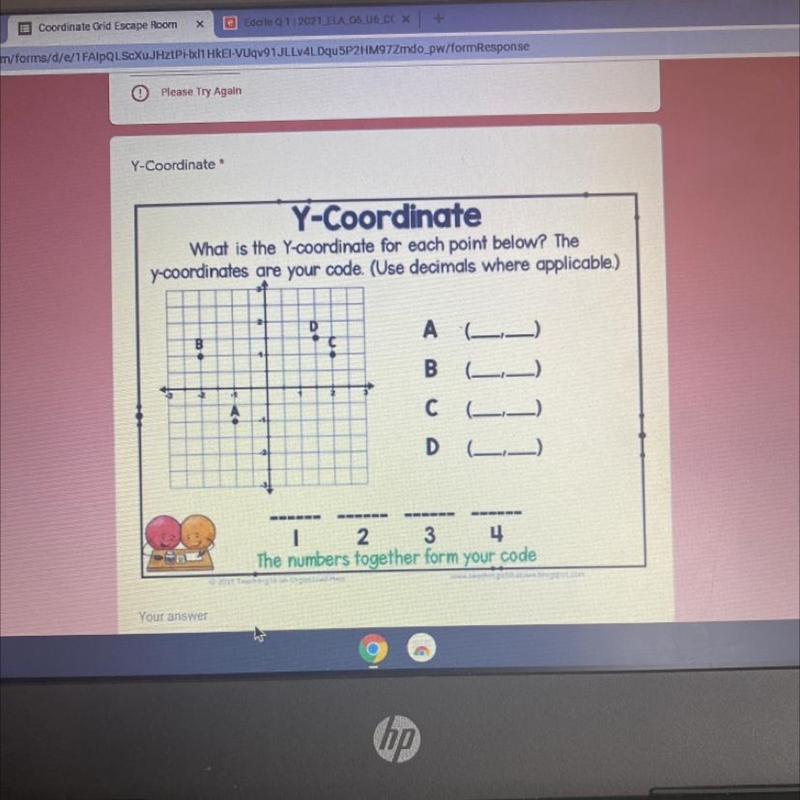 Y-Coordinate What is the Y-coordinate for each point below? The y-coordinates are-example-1