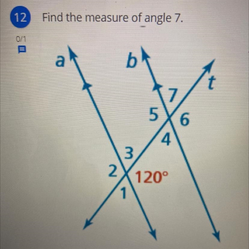 Find the the measure of angle 7-example-1