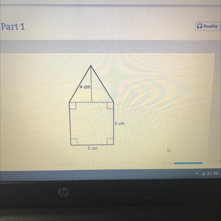 PLEASE HELP HURRY What is the area of this figure? 4 cm: Enter your answer in the-example-1