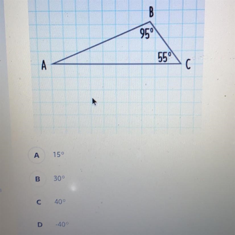 What is the measurement of angle a￼-example-1