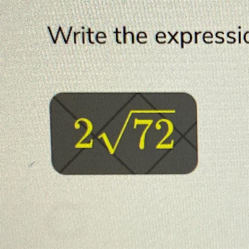 Write the expression in simplest radical form.-example-1