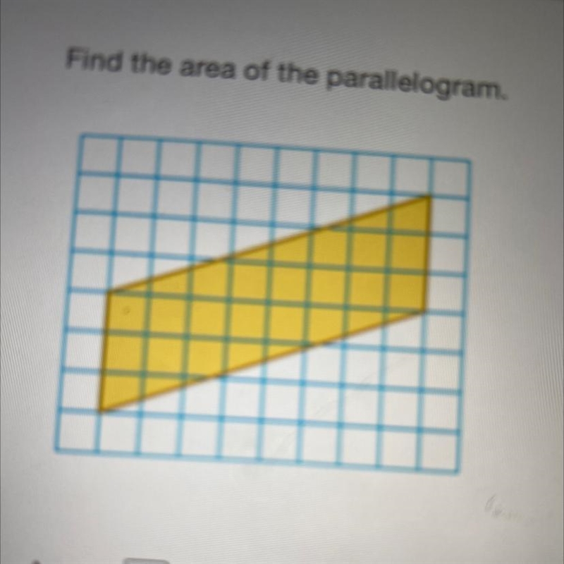 Find the area of the parallelogram.-example-1